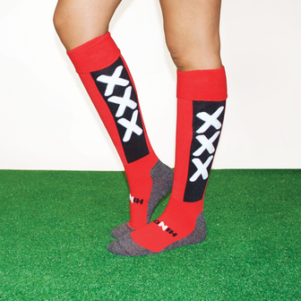 Voetbalsokken Amsterdam Rood/Zwart