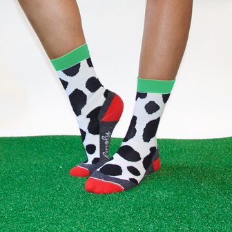 Crew Socks Cow Green