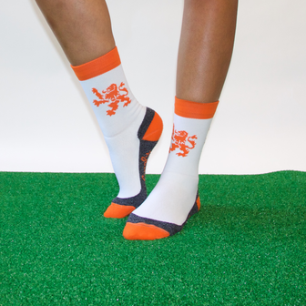 Crew Socks Dutch Lion White/Orange