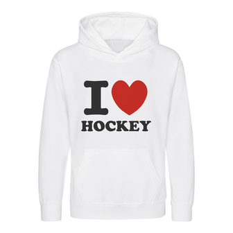 Trui I love hockey zwart 