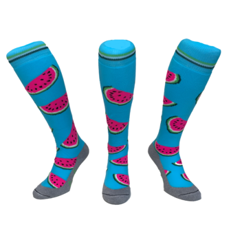 Hockeysokken Meloen 3.0 Blauw/Roze