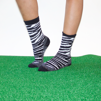 Crew Socks Zebra Black/White