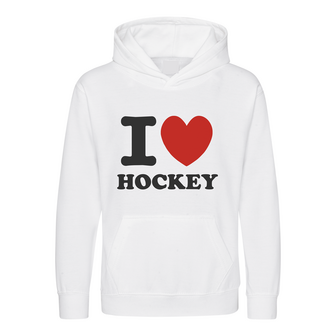 Trui I love hockey zwart 