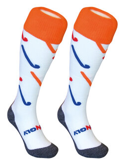 Hockeysokken Sticks Rood/Wit/Blauw
