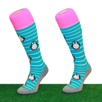 Hockeysokken Pinguin Streep Blauw