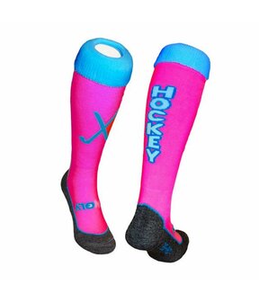 Hockeysokken I love Hockey Fluor Roze