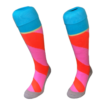 Lange sportsokken Swirl Roze Oranje