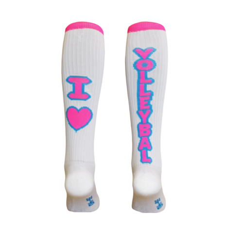 Volleyball Socks Love Volleybal White/Pink
