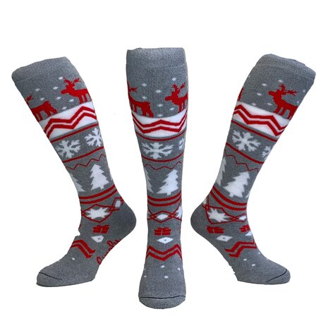 Hockeysokken Nordic Grey/Red