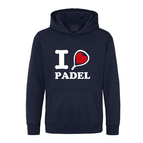 Hingly Hooded Sweater I Love Padel Navy