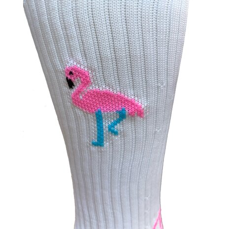 Volleybalsokken Flamingo wit