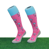 Hockeysokken Wijn Roze/Blauw_