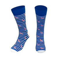 Casual Sokken Flamingo Streep Blauw