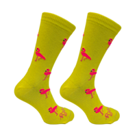 Sokken Flamingo Geel
