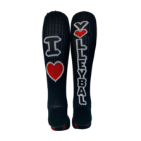Volleybalsokken Love Volleybal Zwart/Rood